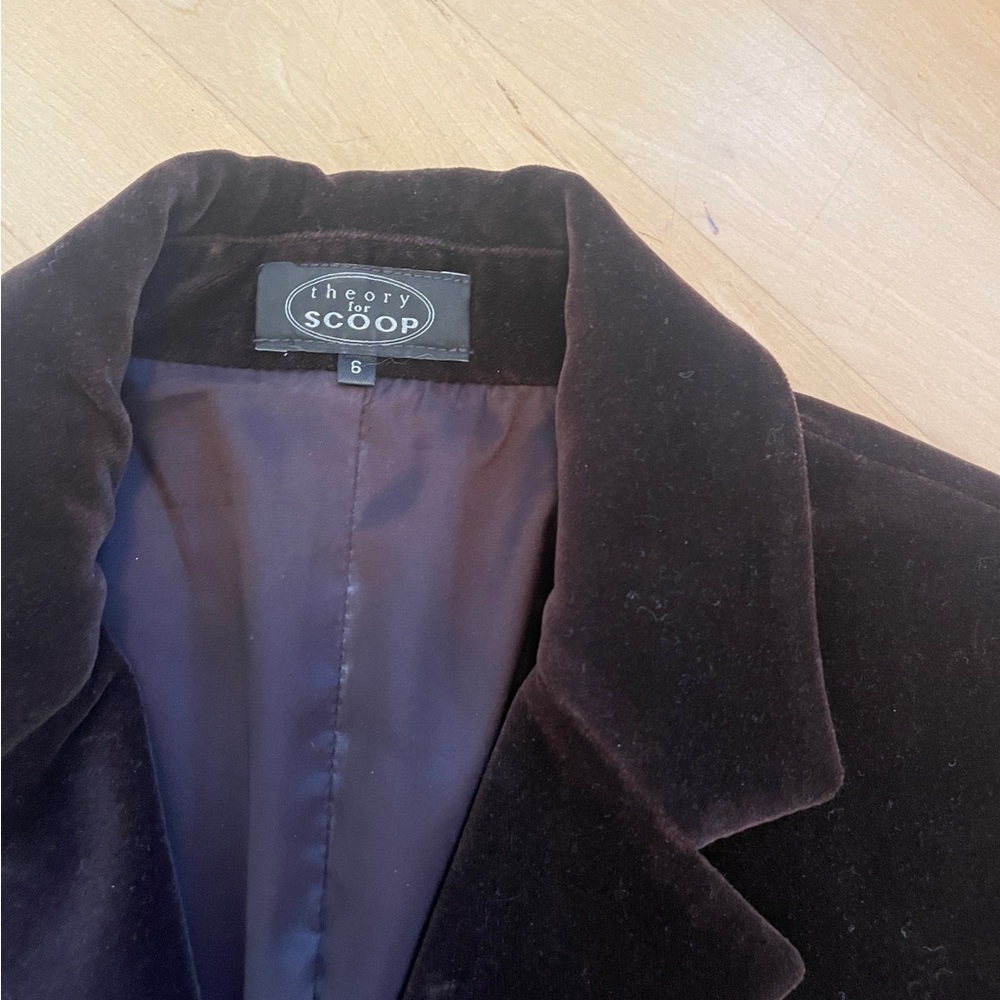 Theory for Scoop velvet blazer